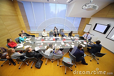 People in the conference room on Business Breakfast