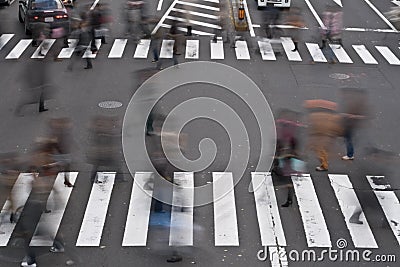 People crossing the street