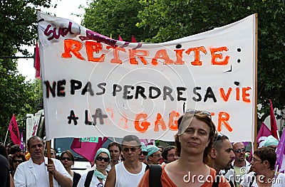 People demonstrate in Paris