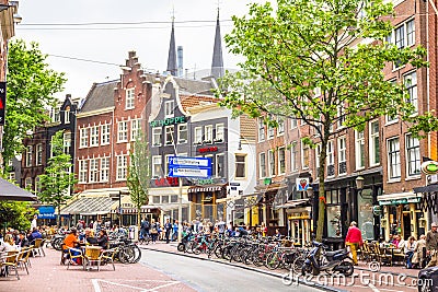 People drinking on the streets of Amsterdam