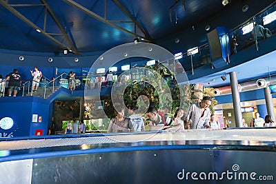 People enjoy Aquarium - Barcelona, Spain