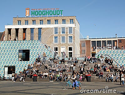 People enjoy the spring sunshine