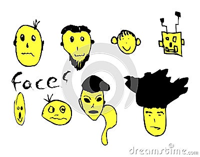 People faces