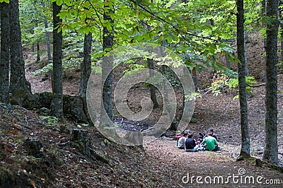 People in the forest