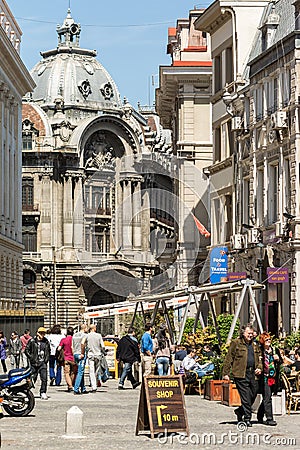 People Relax In Downtown Bucharest City