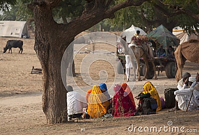 People resting roadside