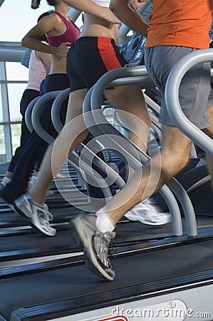 People Running On Treadmill