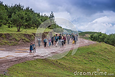 People to participate in the torch festival