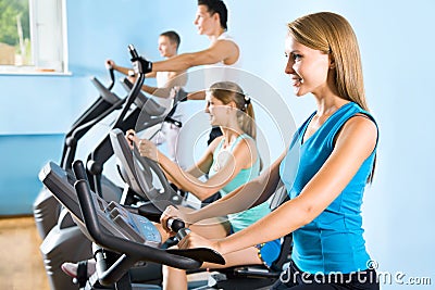 People on the treadmill. Fitness