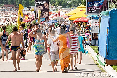 People Walking On Costinesti Sea Resort