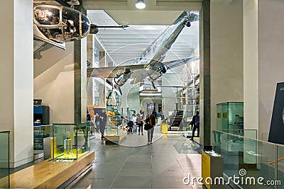 People walking through the London Science Museum