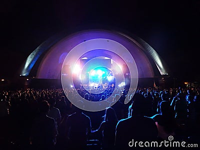 People watch SOJA as they jams on stage during concert