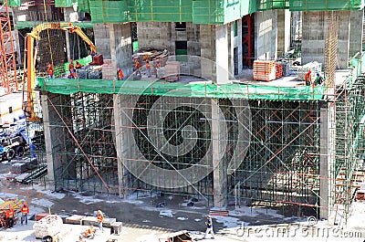 People working on Construction Site at Bangkok Thailand