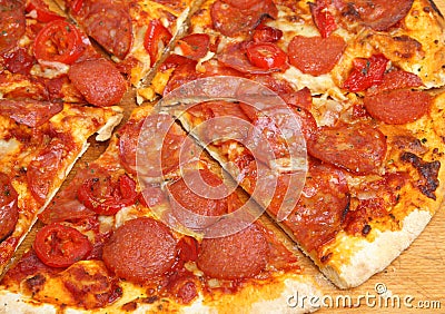 Pepperoni Pizza Sliced