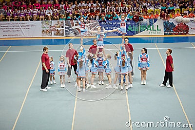 Performance of cheerleaders team Sharks