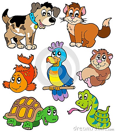 Pet Cartoons Collection Royalty Free Stock Photos - Image: 14654038