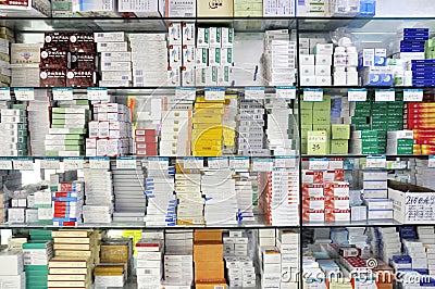 Pharmacy shop interior