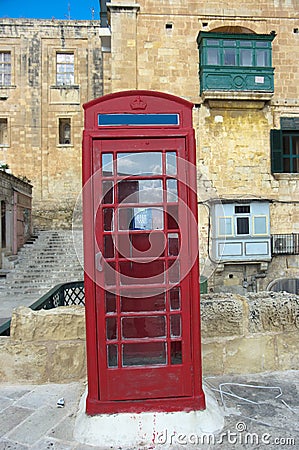 Phone Booth In Valetta, Malta