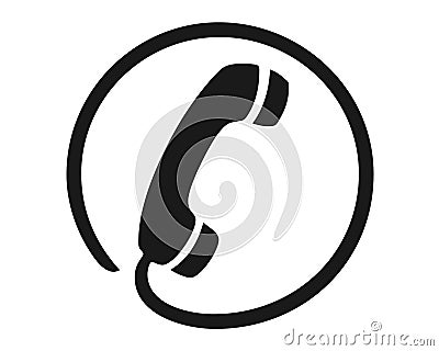 Phone receiver symbol