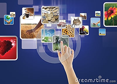 Photo gallery on touch screen