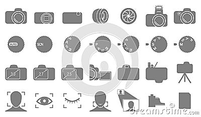 Photography and camera icons