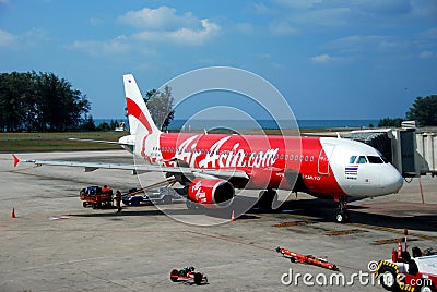 Phuket, Thailand: Air Asia Jet at Airport