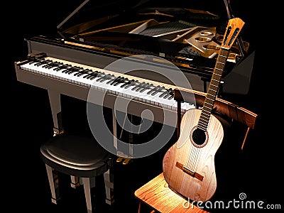 Piano and guitar