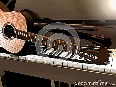 Piano and guitar