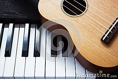 Piano and guitar.