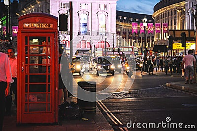 Piccadilly Circus at night, London