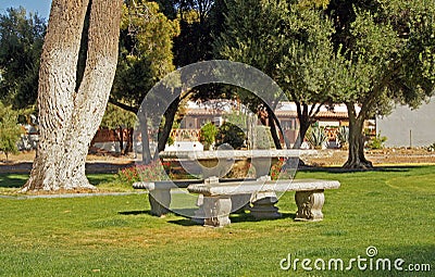 Picnic area in the park