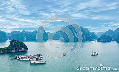 Picturesque sea landscape. Ha Long Bay, Vietnam
