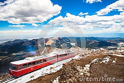 Pikes Peak Cog Railway Red Train