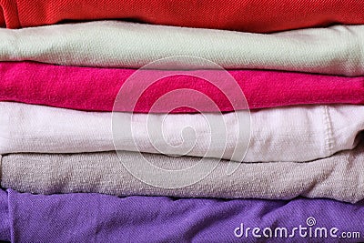 Pile of colorful clothes