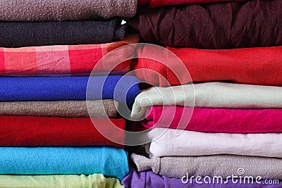 Pile of colorful clothes