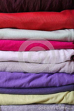 Pile of colorful clothes