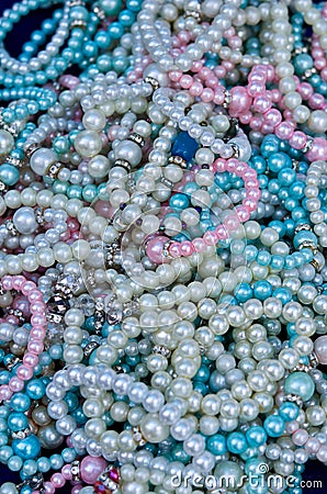 Pile of Pearl Bracelets