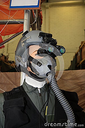 Pilot with night vision goggles
