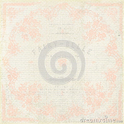 Pink and beige Shabby Chic doiley background