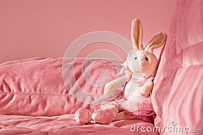 Pink bunny toy