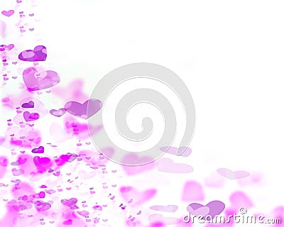 Pink Hearts On White Background Stock Photography - Image: 7748722
