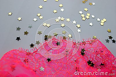 Pink lace close up