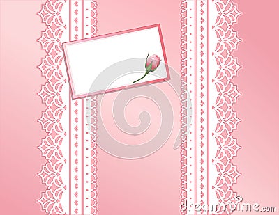 Pink Present, Antique Lace, Gift Card