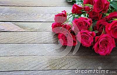 Pink rose on the boards