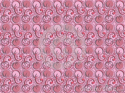 Pink seamless berries texture. Floral pattern.