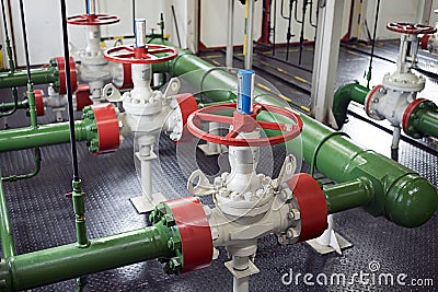 Pipeline valves in pump station