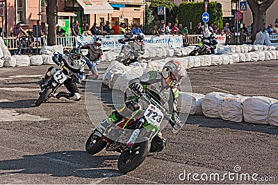 Pit bikes race