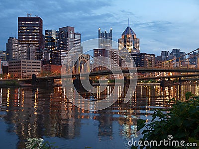 Pittsburgh And The Ohio River Stock Photo 