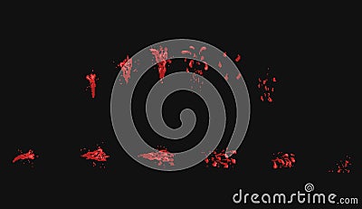 Pixel Art Vector Blood Splatter Animation. Stock Vector - Image: 60693065