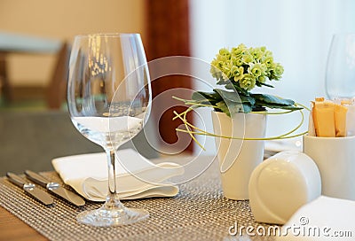 Place Setting In An Expensive Restaurant Stoc